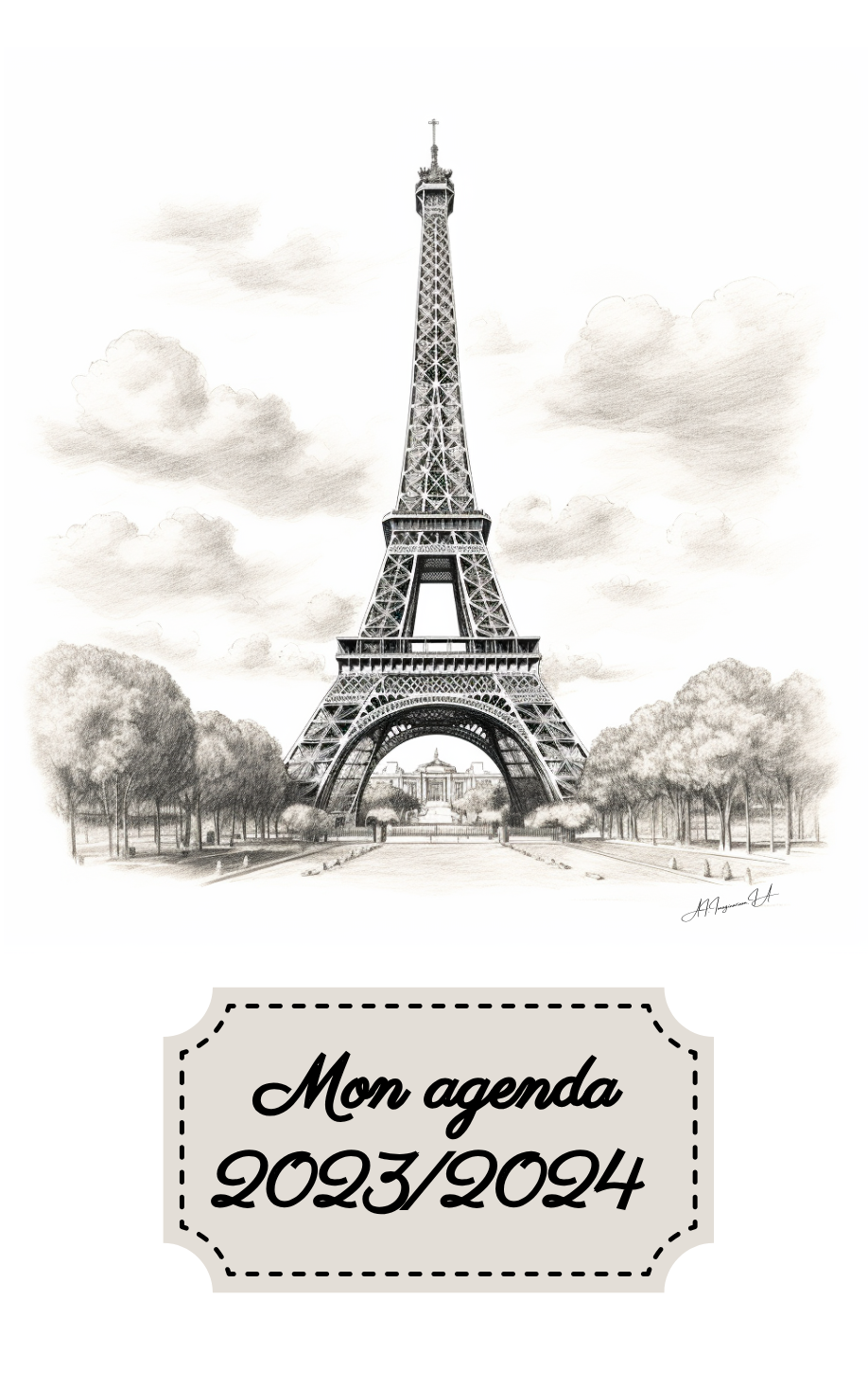 Couverture agenda tour eiffel